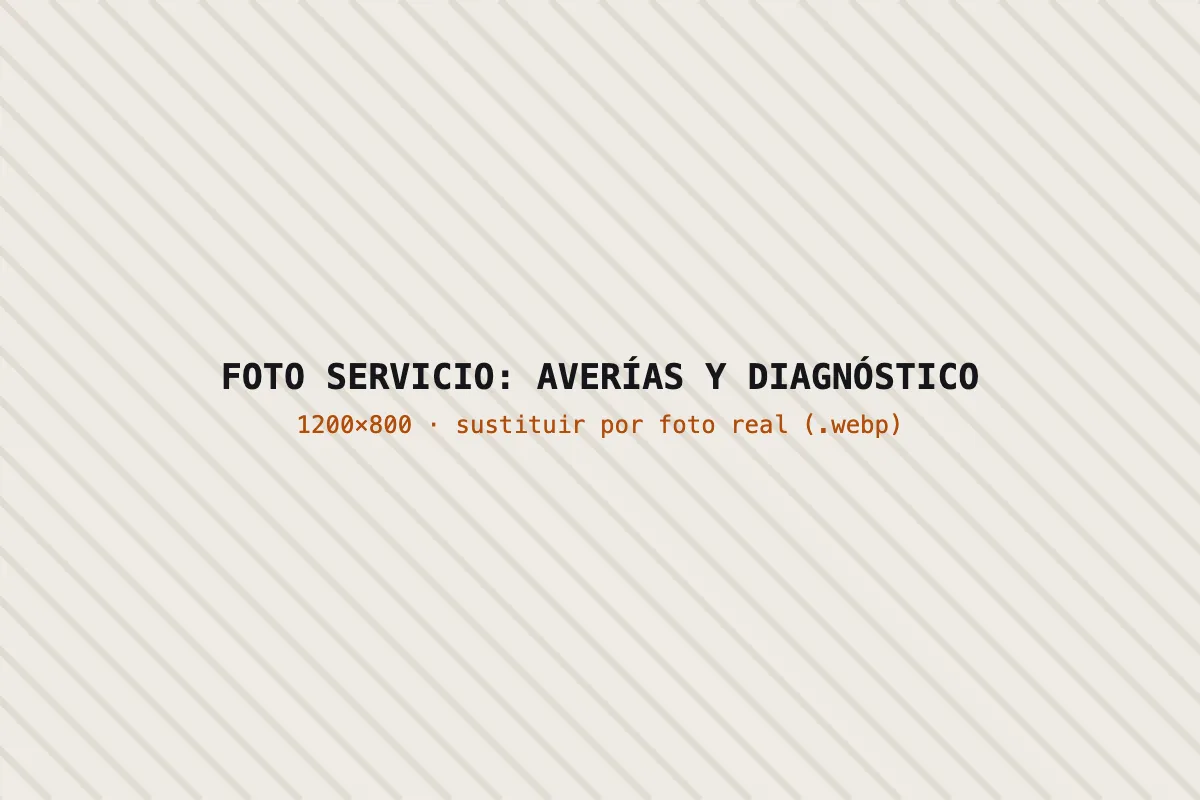 Averías y diagnóstico en un taller asociado a Red de Talleres