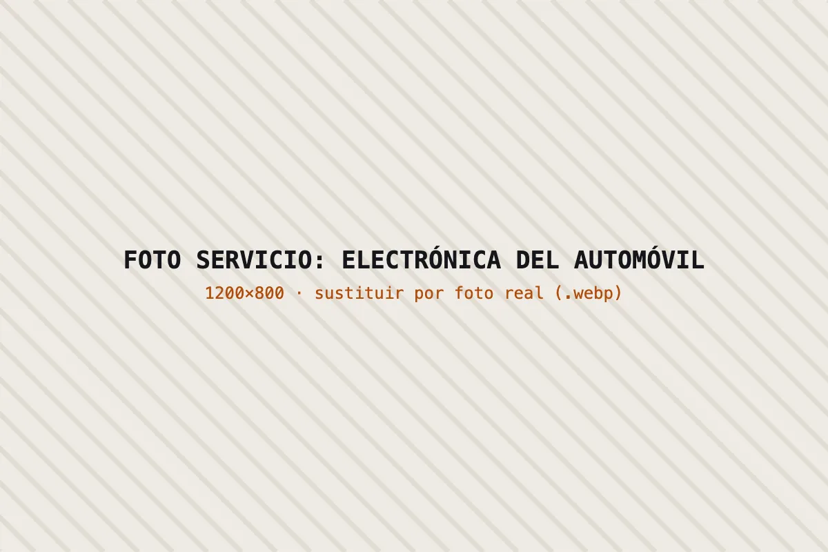 Electrónica del automóvil en un taller asociado a Red de Talleres