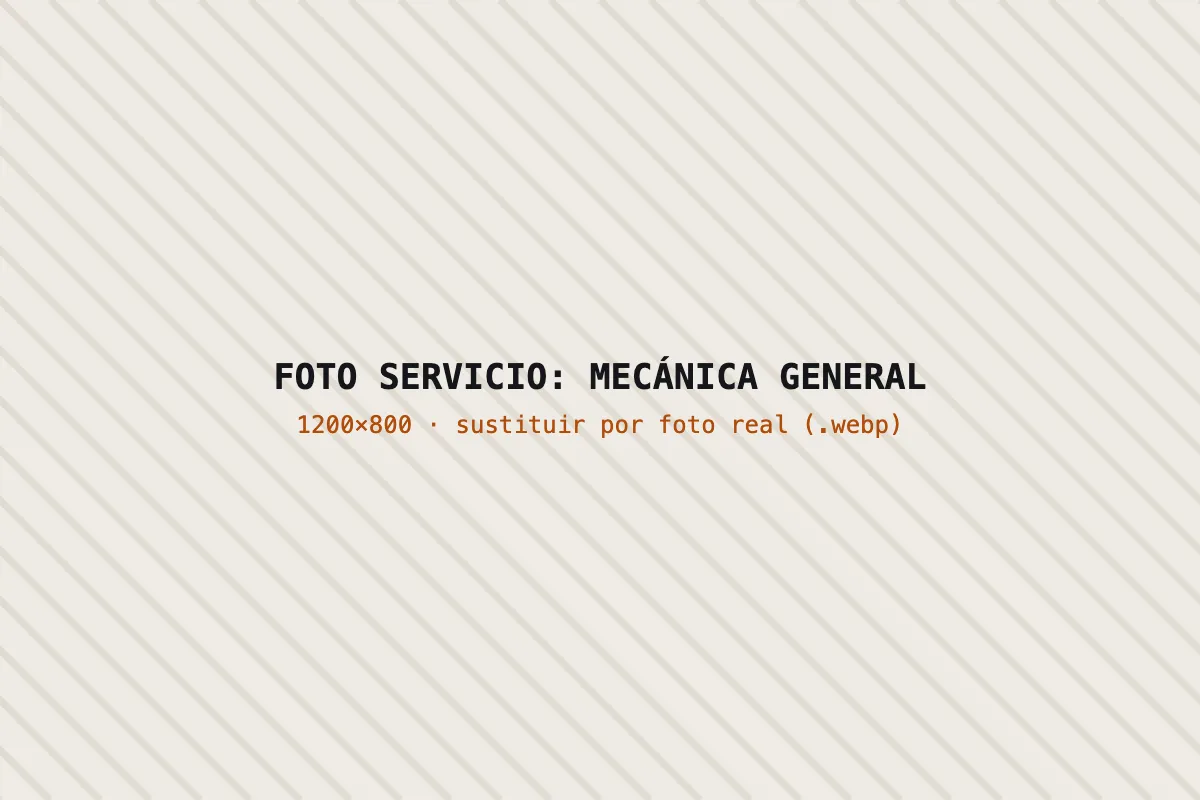 Mecánica general en un taller asociado a Red de Talleres
